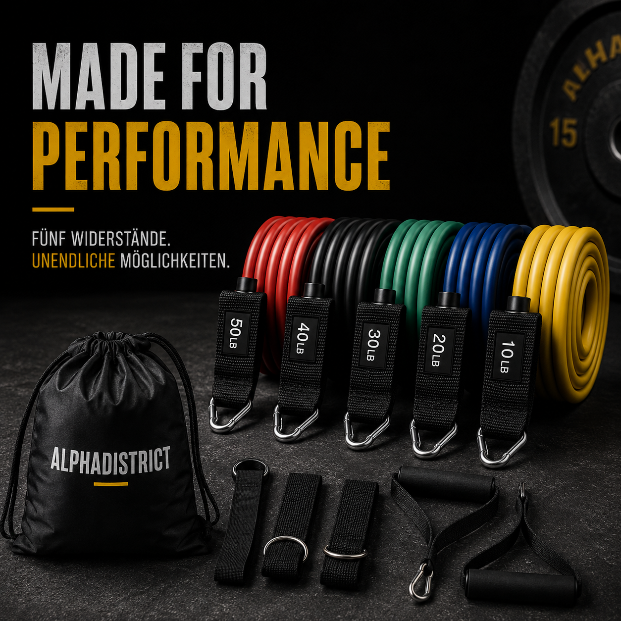 AlphaDistrict Resistance Band Set