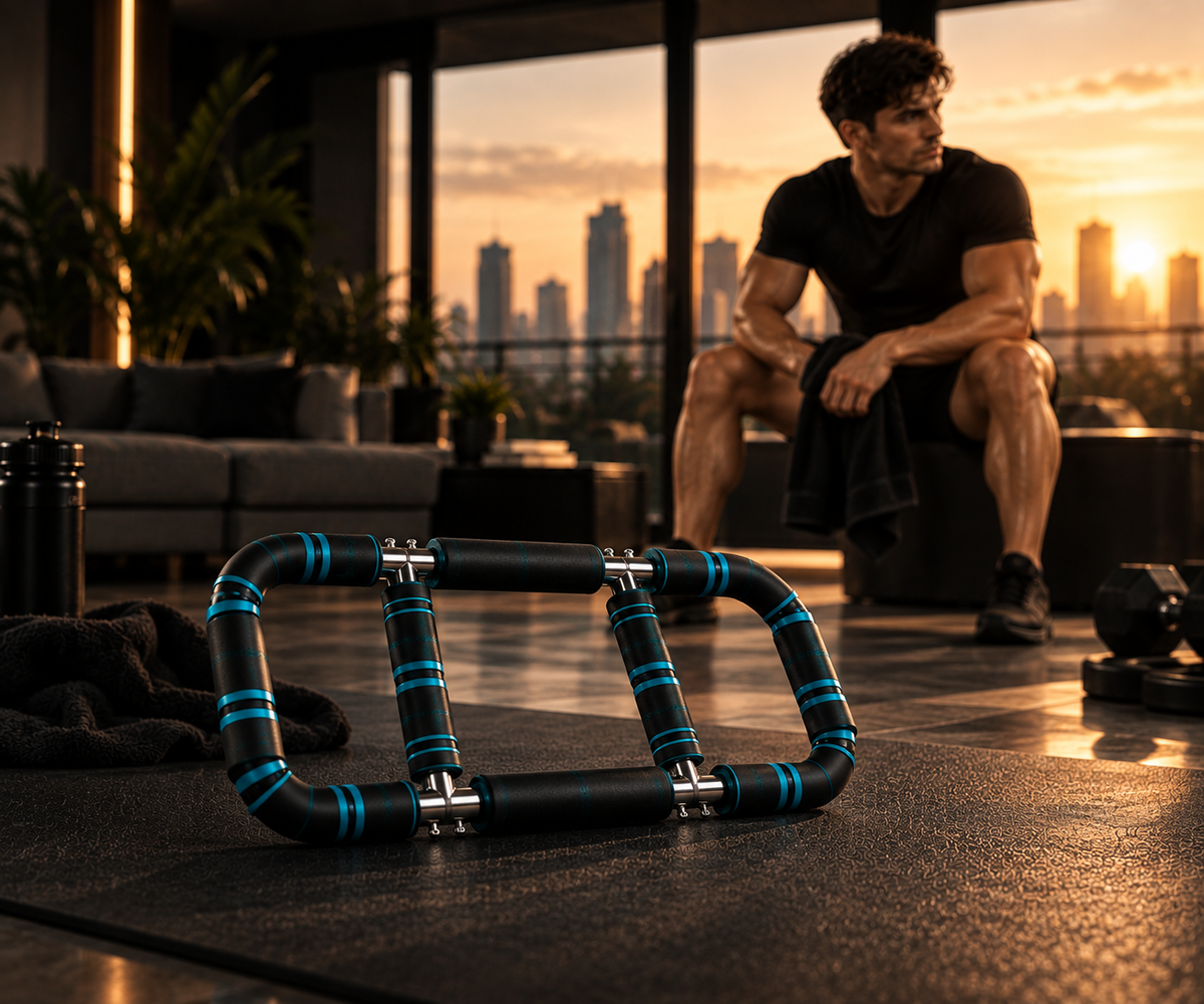 Home-Workout-Motiv mit dem ALPHADISTRICT Power Twister