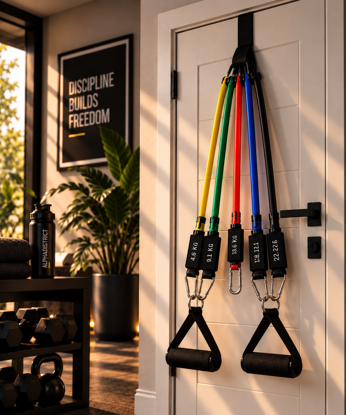 Training mit ALPHADISTRICT Resistance Bands am Door Anchor